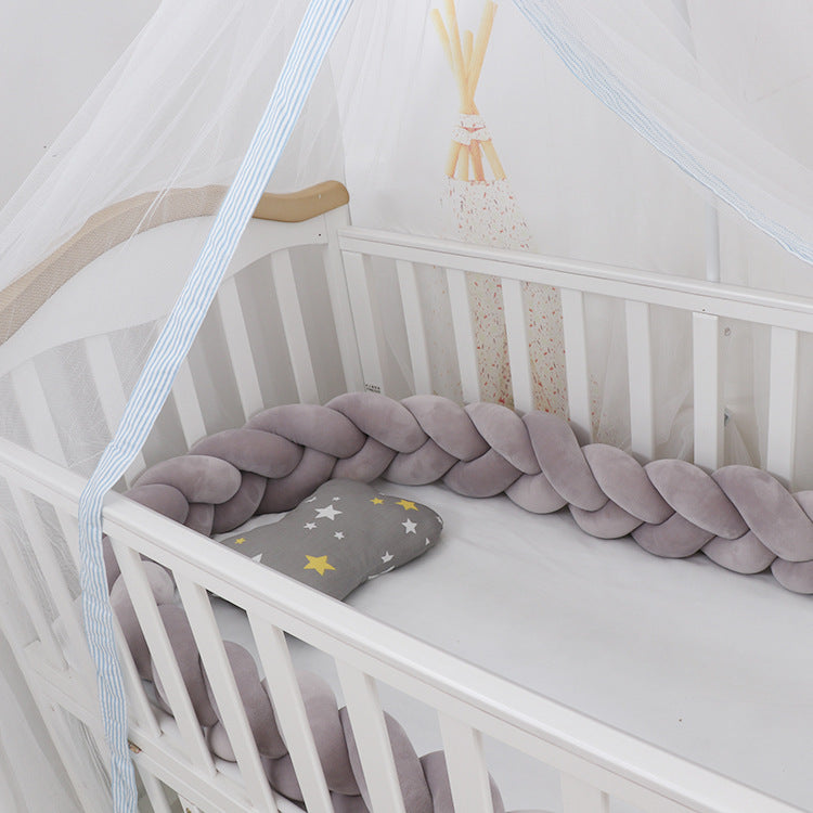 Baby Bed Bumper Braid Knot Pillow