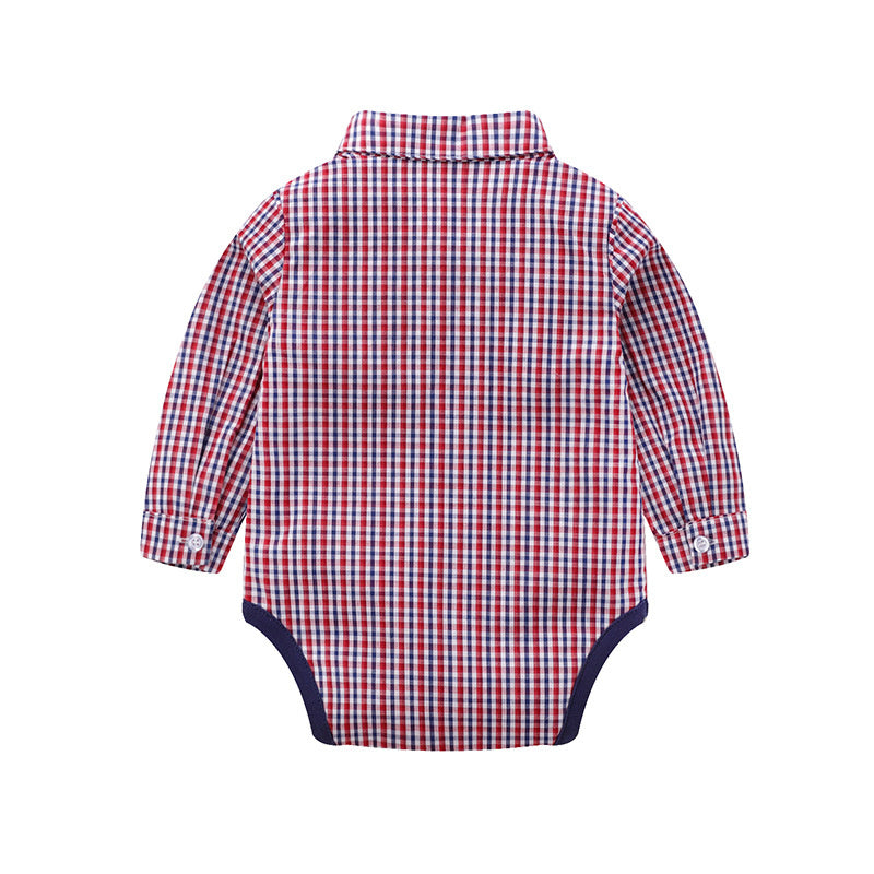 Autumn newborn baby romper baby gentleman suit