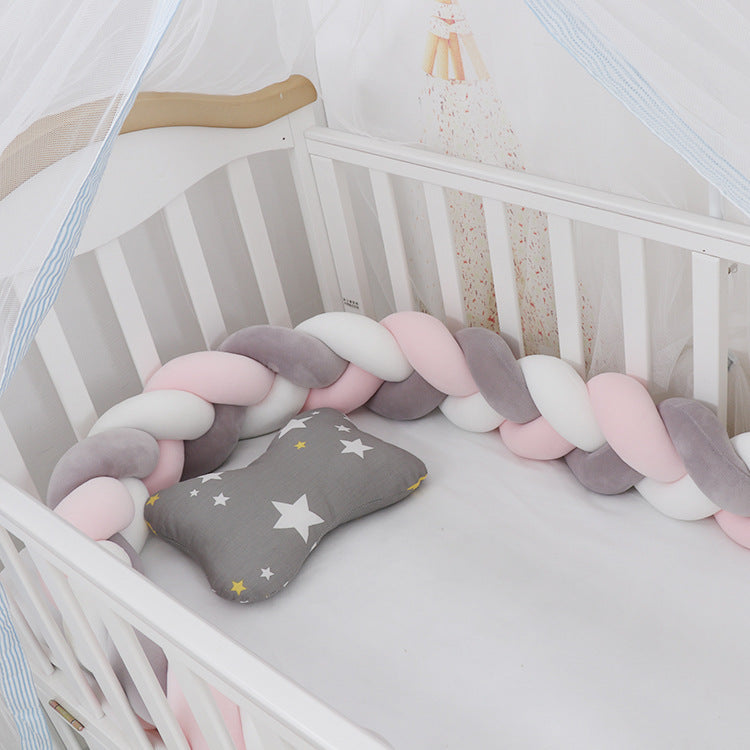 Baby Bed Bumper Braid Knot Pillow