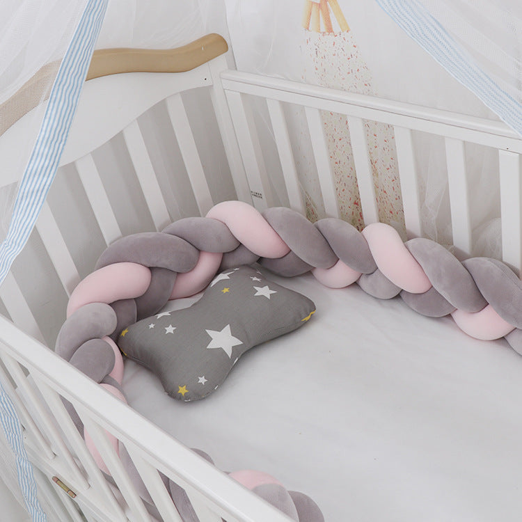 Baby Bed Bumper Braid Knot Pillow