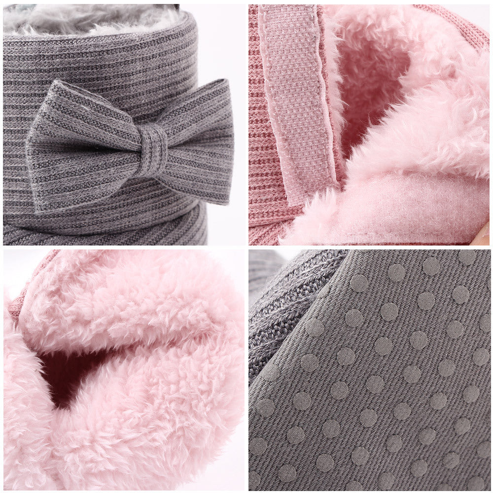 Winter Velvet Bow Boots