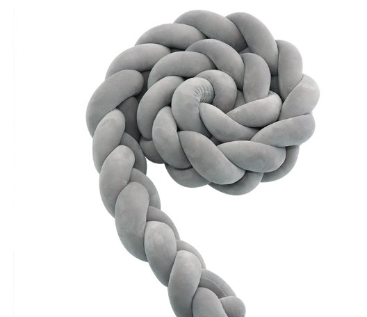 Baby Bed Bumper Braid Knot Pillow