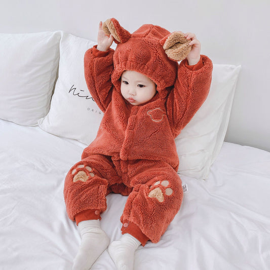 Fluffy, Quilted  Baby Romper