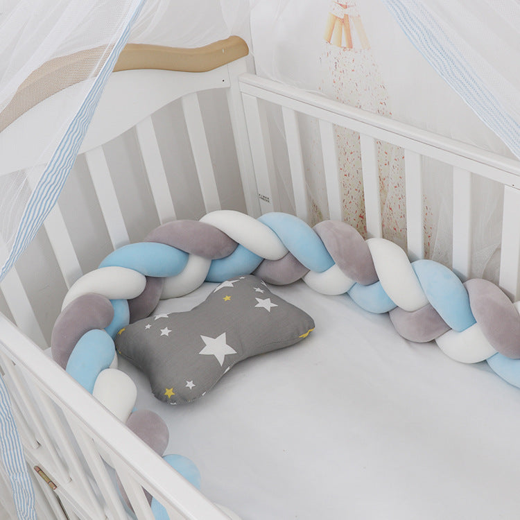 Baby Bed Bumper Braid Knot Pillow
