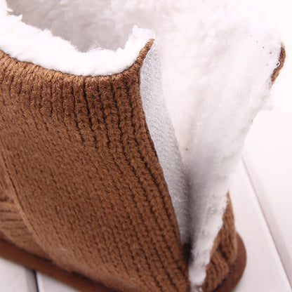Bear knitted cotton boots