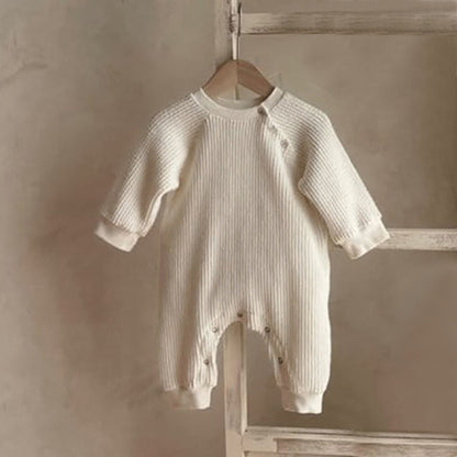 Autumn Baby Waffle Long Jumpsuit