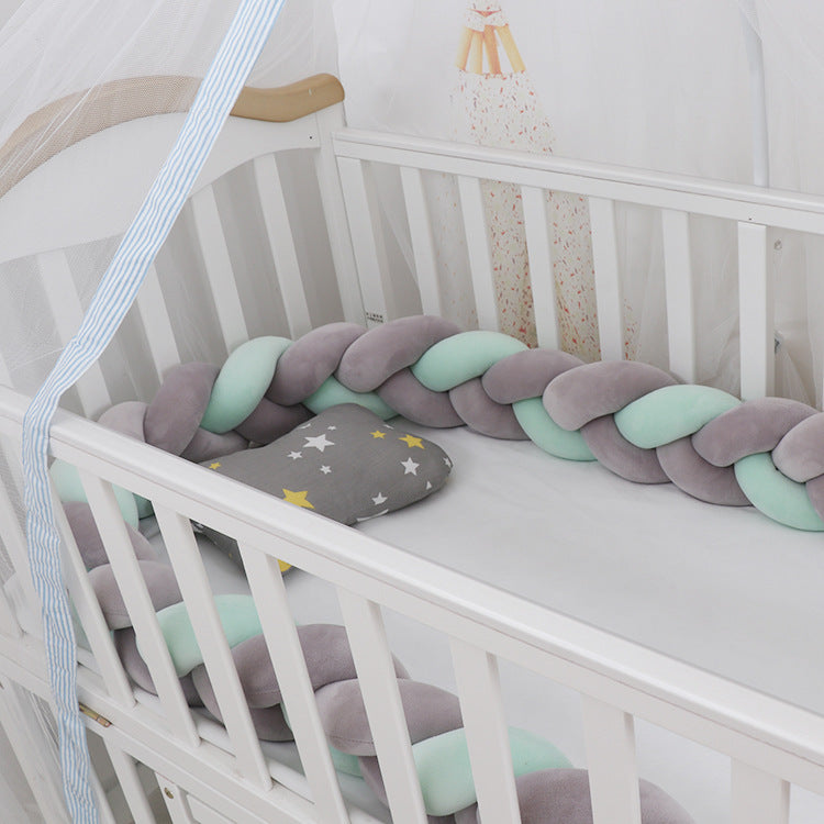 Baby Bed Bumper Braid Knot Pillow