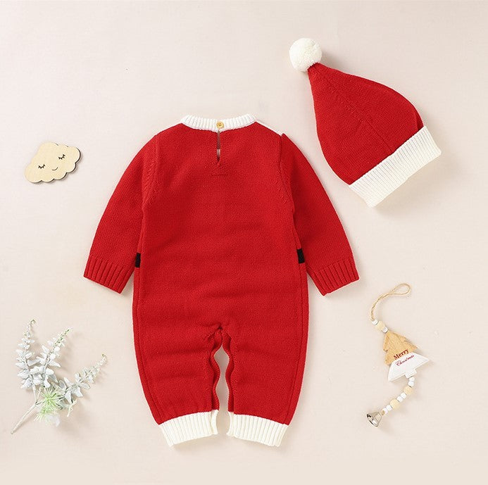 Baby Santa Knitted Jumpsuits And Hat