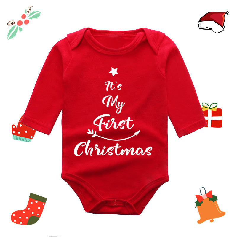 Long Sleeve Red Elk Baby Newborn Jumpsuit