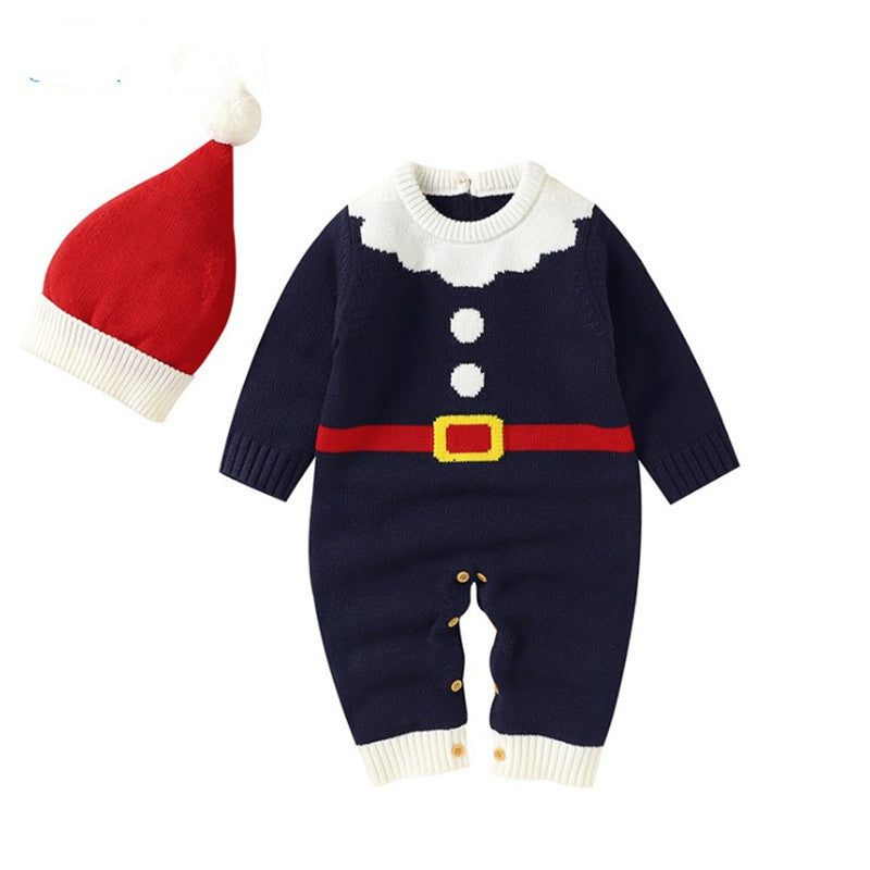 Baby Santa Knitted Jumpsuits And Hat