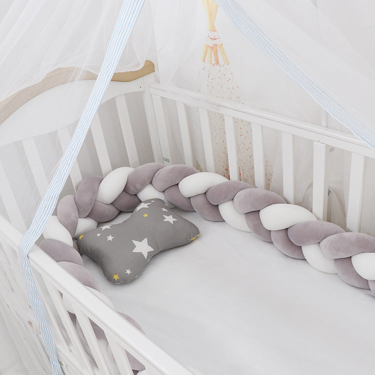 Baby Bed Bumper Braid Knot Pillow