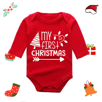 Long Sleeve Red Elk Baby Newborn Jumpsuit