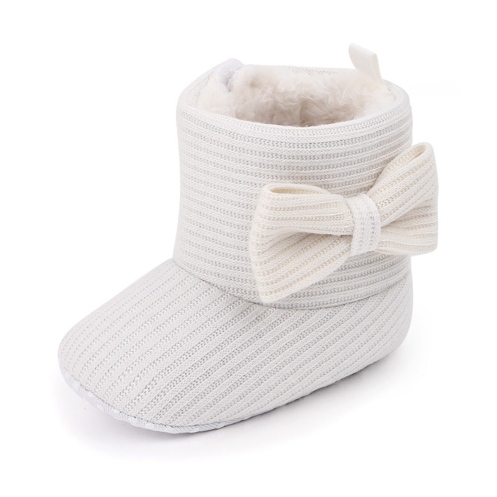 Winter Velvet Bow Boots