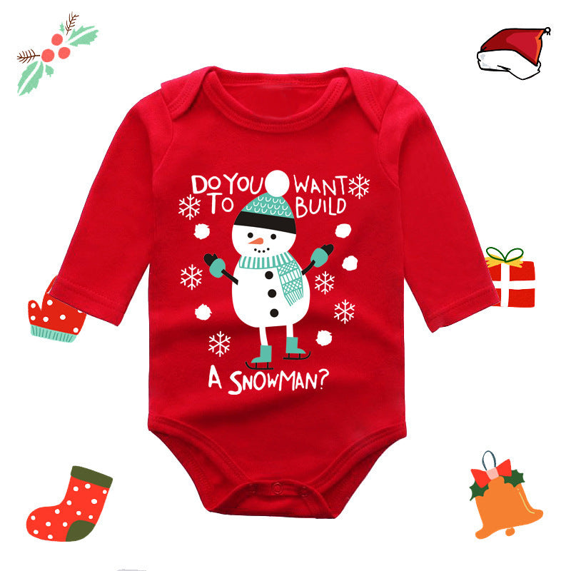 Long Sleeve Red Elk Baby Newborn Jumpsuit