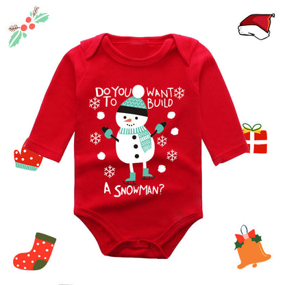 Long Sleeve Red Elk Baby Newborn Jumpsuit