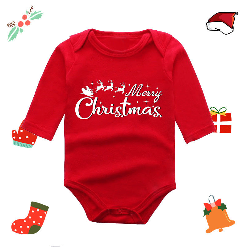 Long Sleeve Red Elk Baby Newborn Jumpsuit