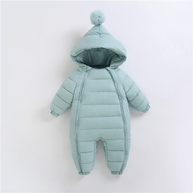Newborn Winter Puffer Coat Romper