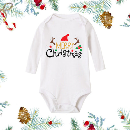 My 1st Christmas Newborn Baby White Long Sleeve Jumpsuit