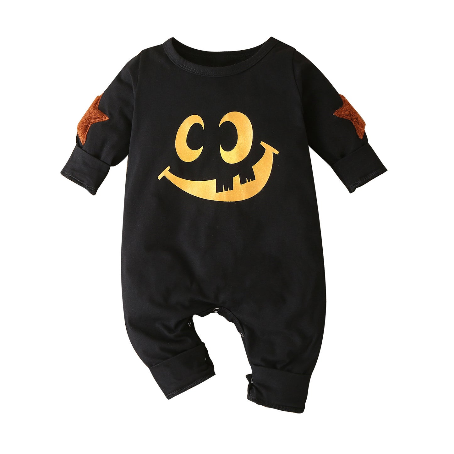 Cotton Santa Patchwork Plaid Long Sleeve Baby Bodysuit