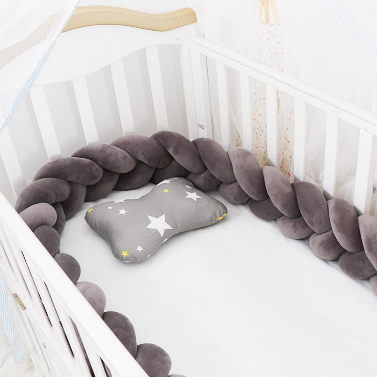 Baby Bed Bumper Braid Knot Pillow
