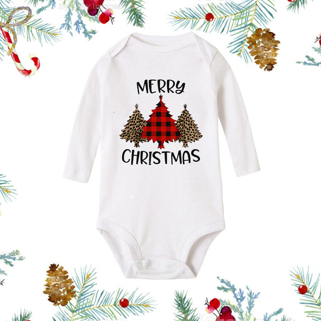 My 1st Christmas Newborn Baby White Long Sleeve Jumpsuit