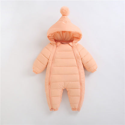 Newborn Winter Puffer Coat Romper