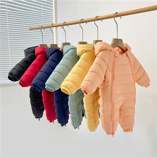 Newborn Winter Puffer Coat Romper