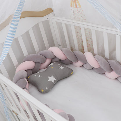 Baby Bed Bumper Braid Knot Pillow