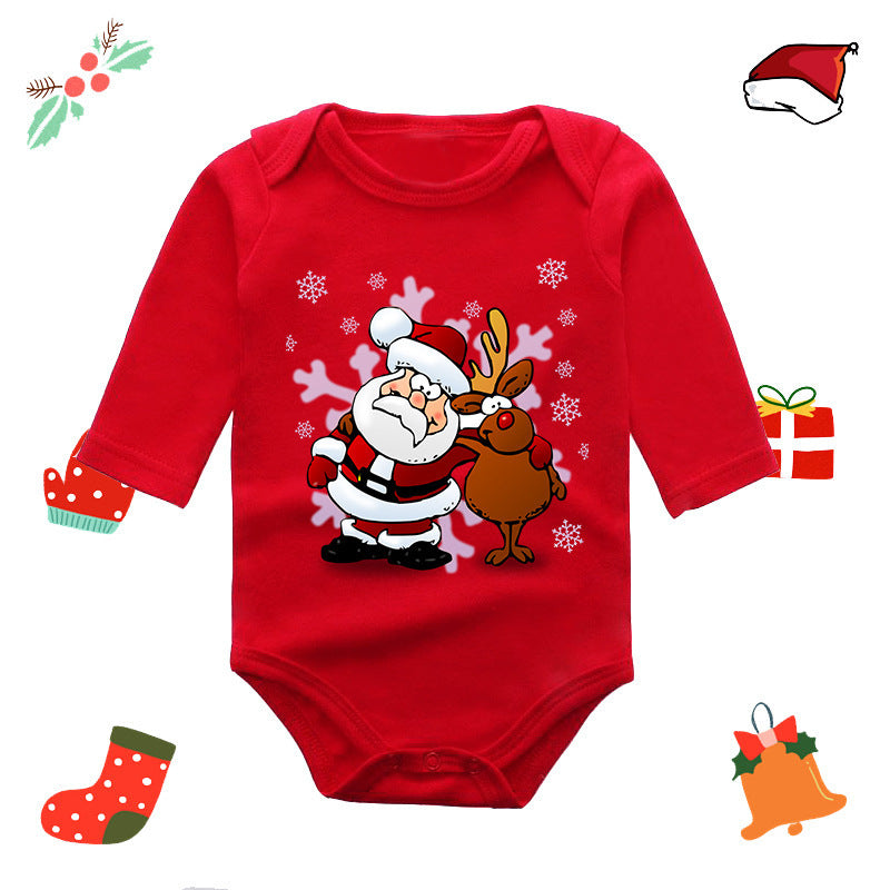 Long Sleeve Red Elk Baby Newborn Jumpsuit