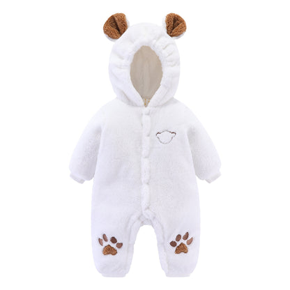 Fluffy, Quilted  Baby Romper
