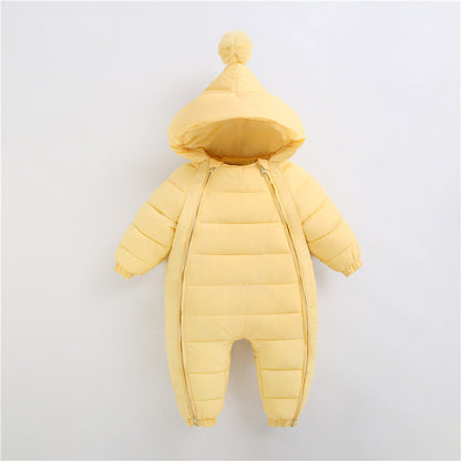 Newborn Winter Puffer Coat Romper