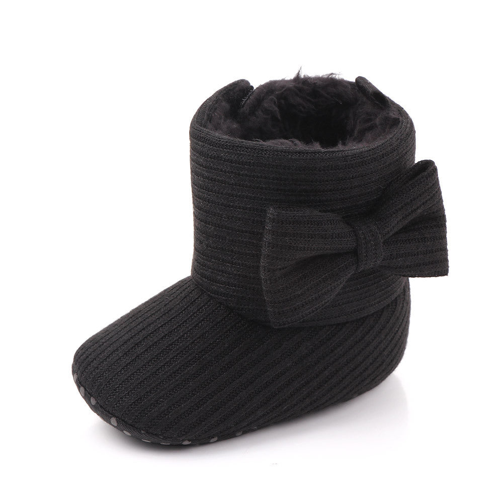 Winter Velvet Bow Boots
