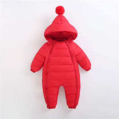 Newborn Winter Puffer Coat Romper