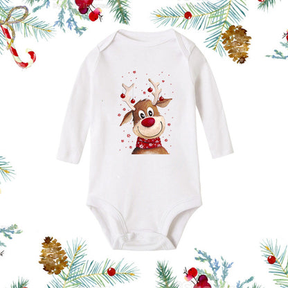 My 1st Christmas Newborn Baby White Long Sleeve Jumpsuit