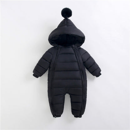 Newborn Winter Puffer Coat Romper